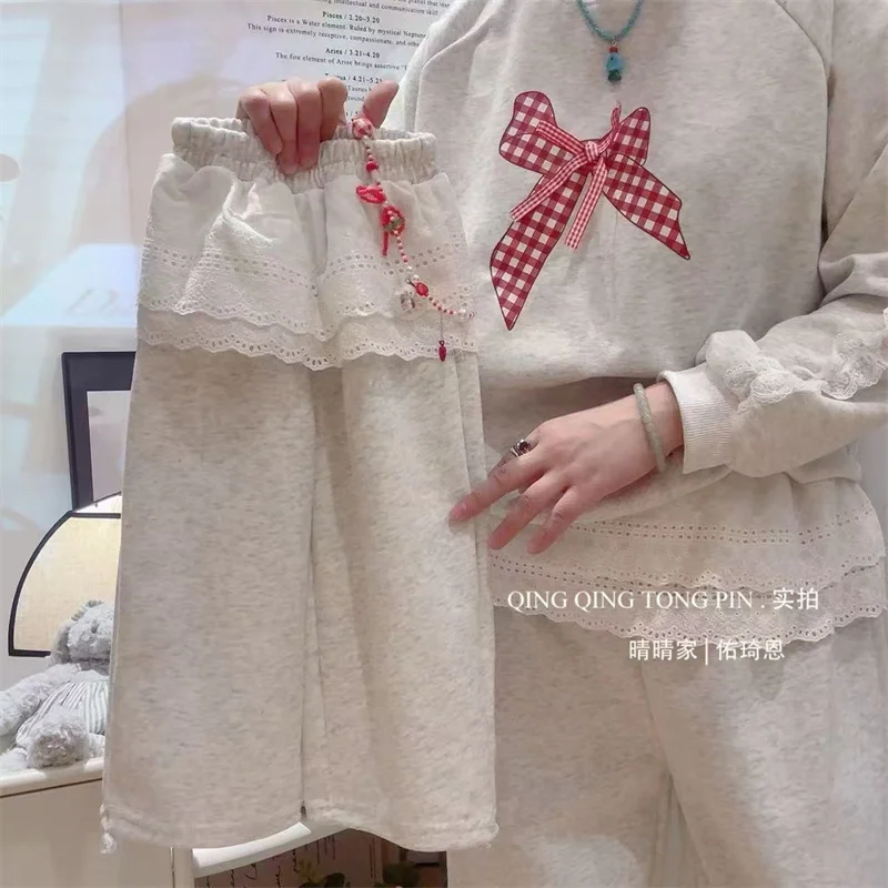Conjunto infantil de primavera con lazo, estilo dulce y cómodo - imagen 5