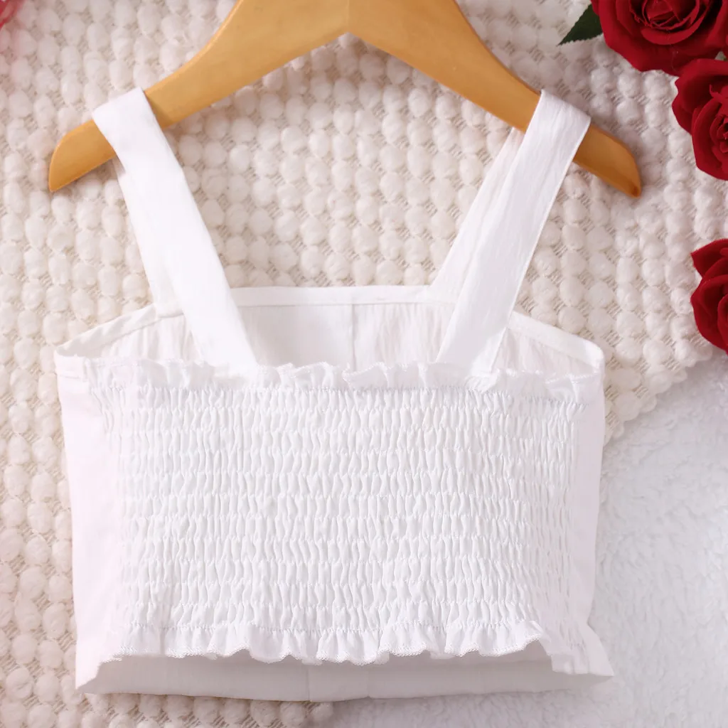 Conjunto de playa veraniego para niñas con chaleco y falda - imagen 4