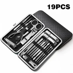 Juego de cortaúñas en acero inoxidable con estuche portátil para bebés