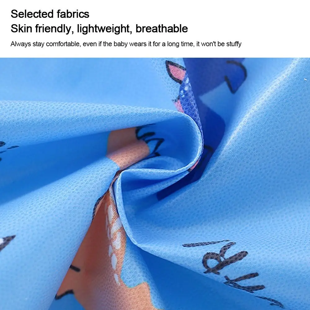 Babero impermeable con manga larga fácil de limpiar para niños