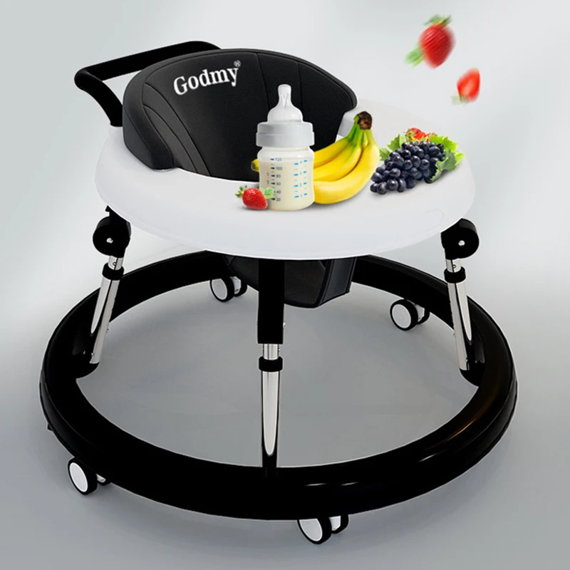 Andador bebé con ruedas plegable antideslizante y asiento ajustable - imagen 2