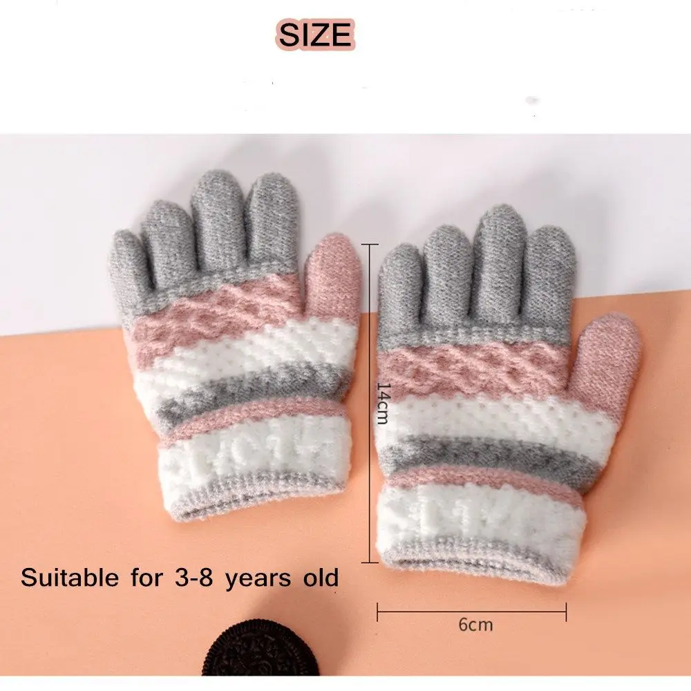 Guantes infantiles de lana para otoño e invierno, mitones suaves - imagen 5