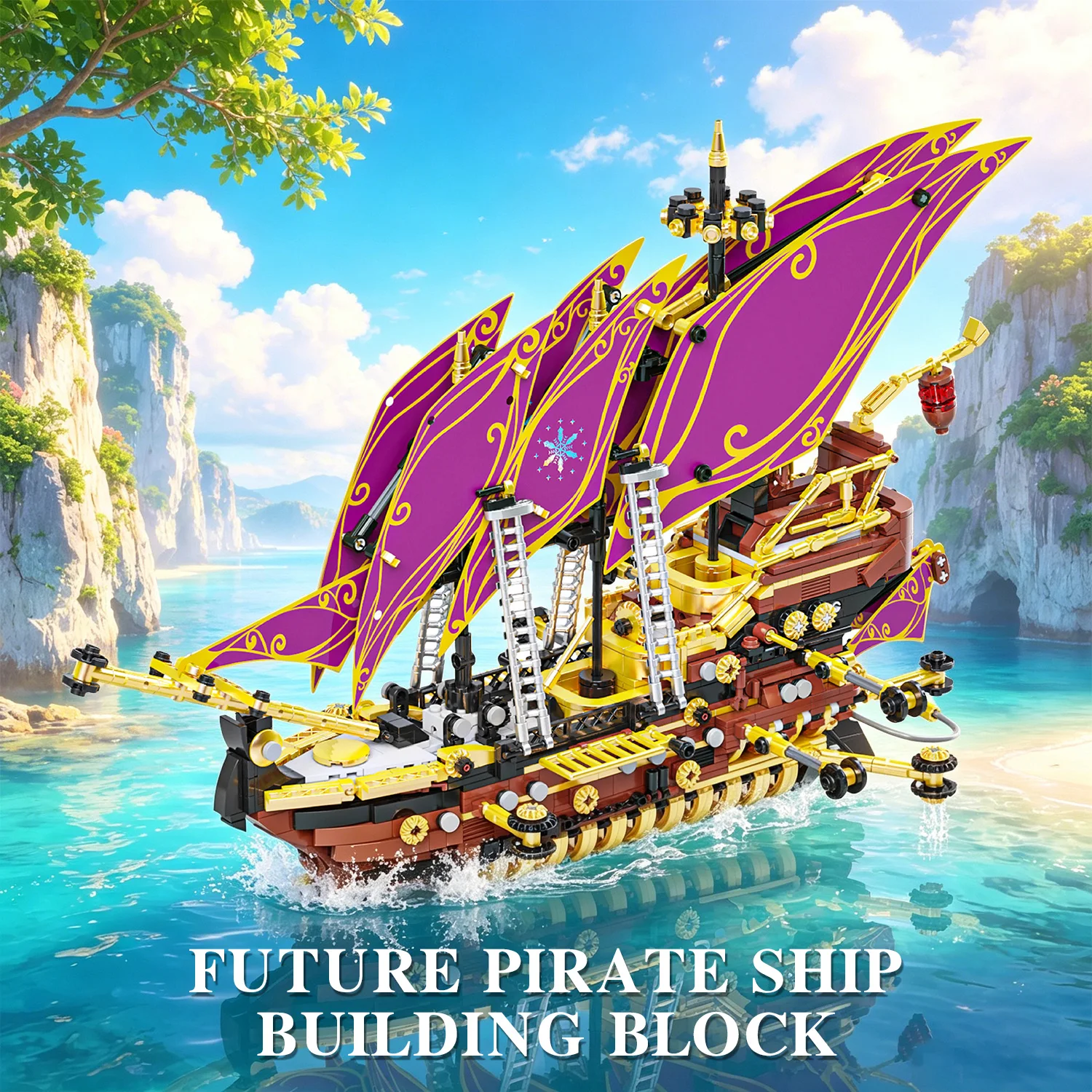 Barco pirata en construcción