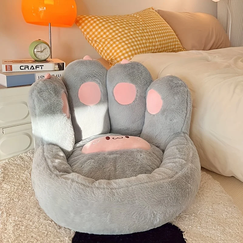 Cojín para asiento con dibujo de gato divertido, acolchado - imagen 2