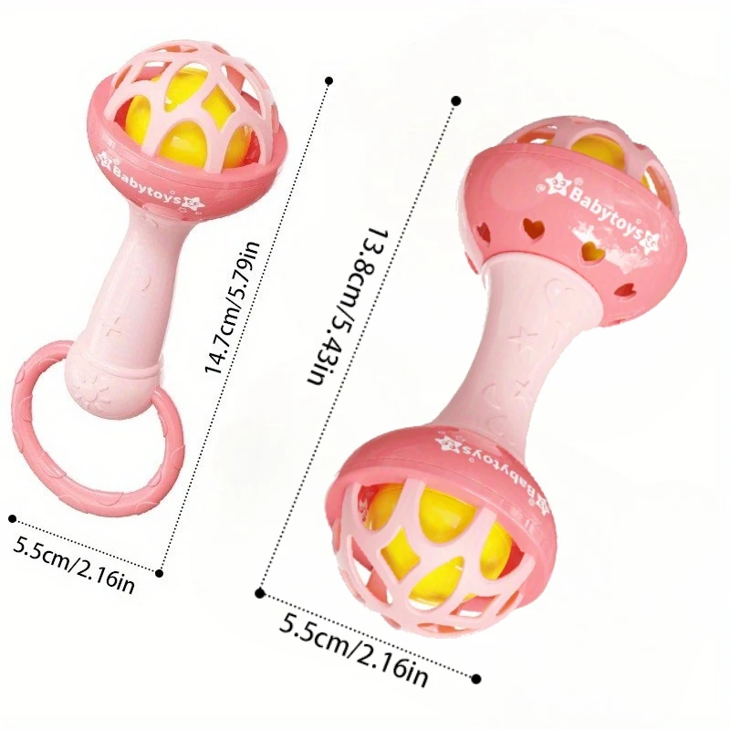Tambor de juguete musical para bebé rosa vibrante - imagen 4