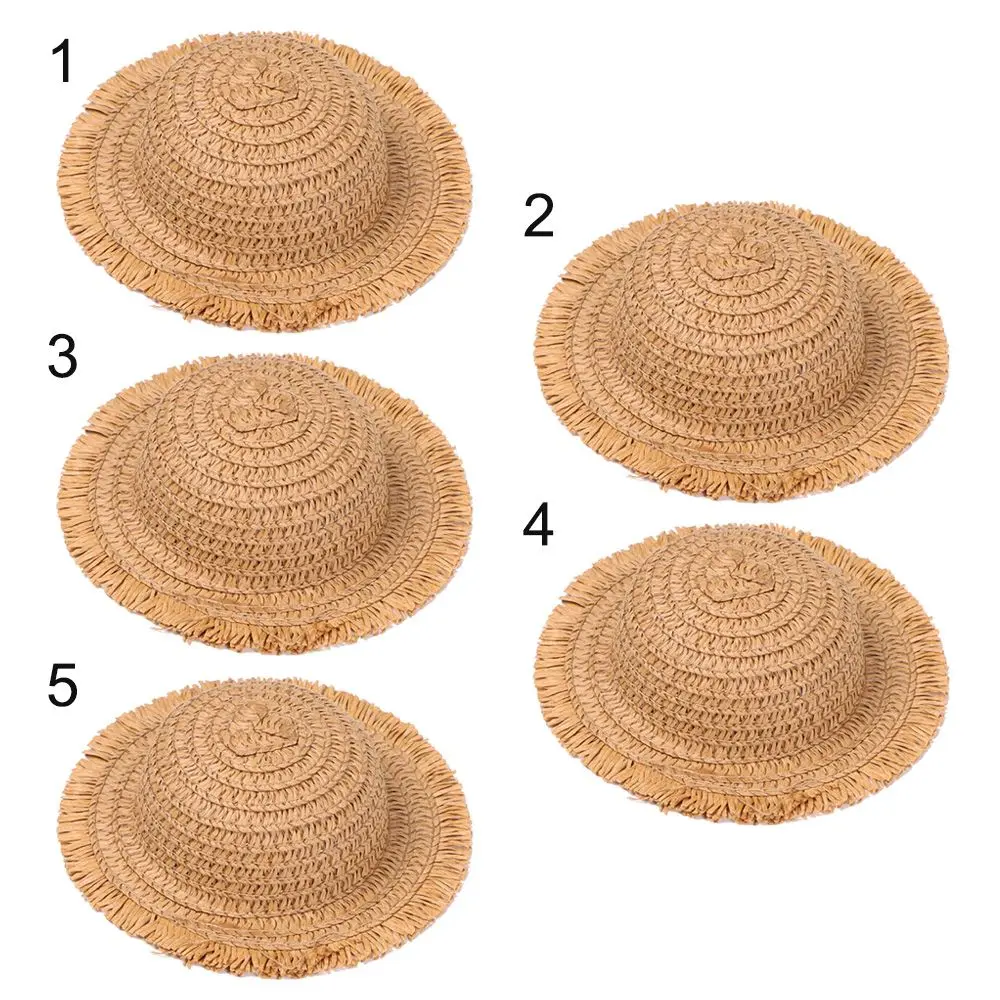 Mini sombrero tej ido para muñecas Ob11