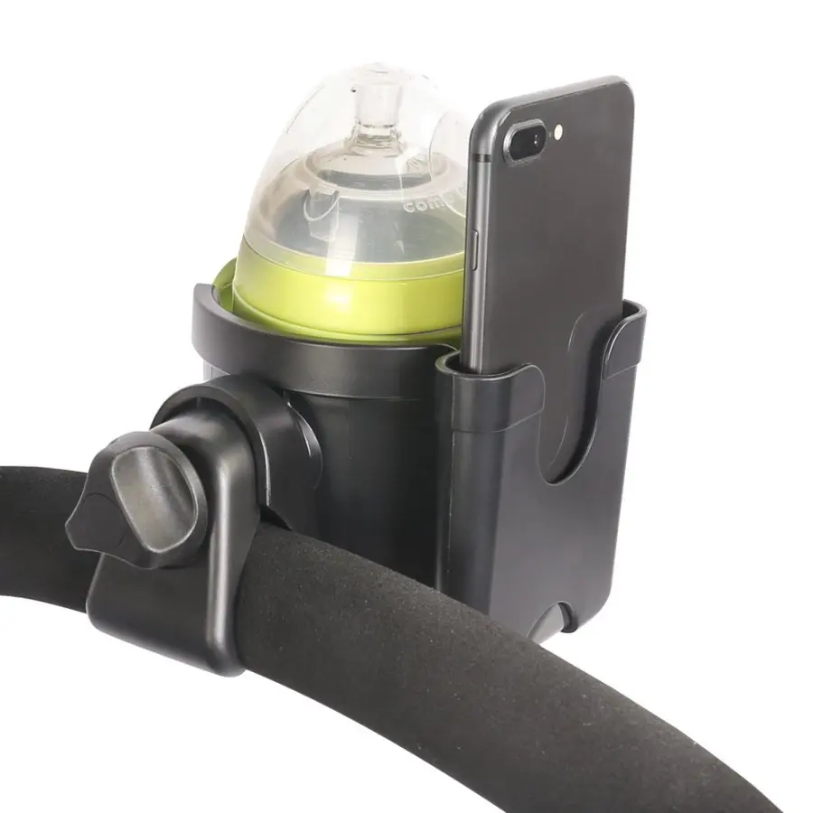 Portavasos para cochecito con clips universales para bebidas