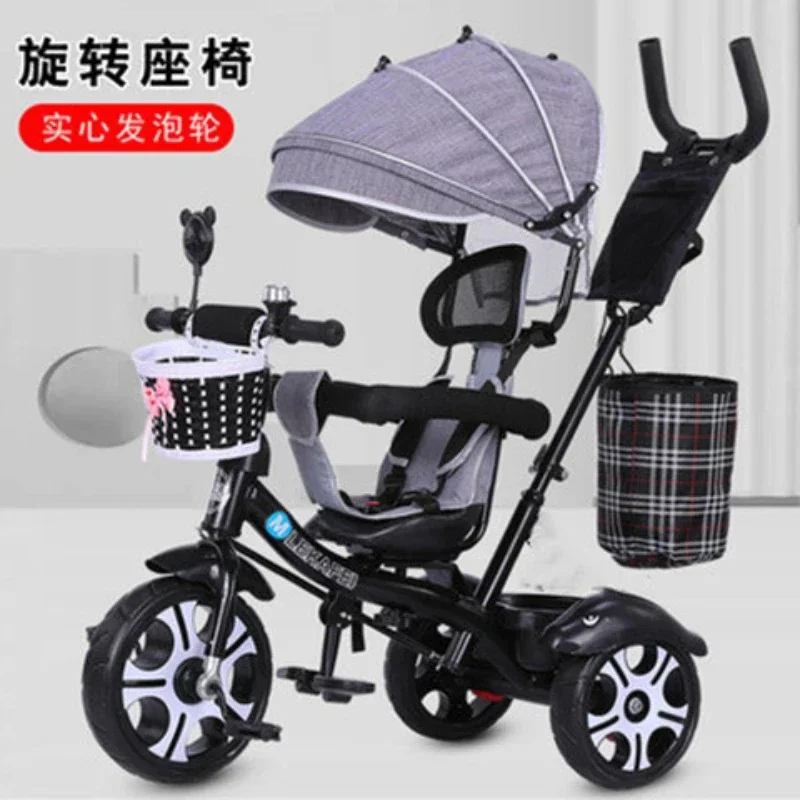Triciclo para niños con asiento acolchado y ruedas ligeras - imagen 5