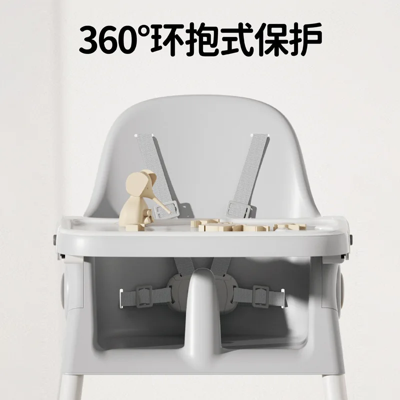 Silla de comedor infantil multifuncional con altura ajustable - imagen 5