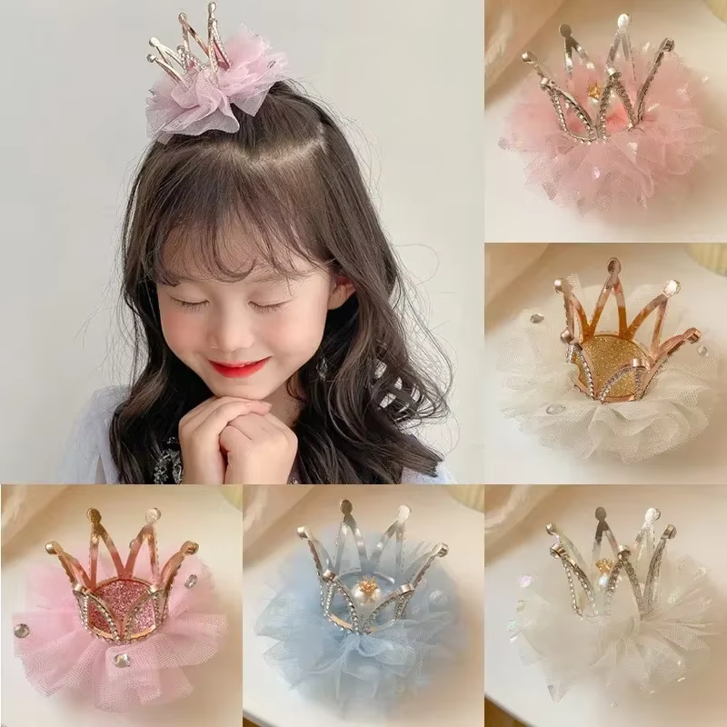 Clip de pelo con corona 3D Vintage para niña - imagen 3