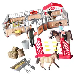 Juego de caballos y jinetes para niños, juguetes ecuestres