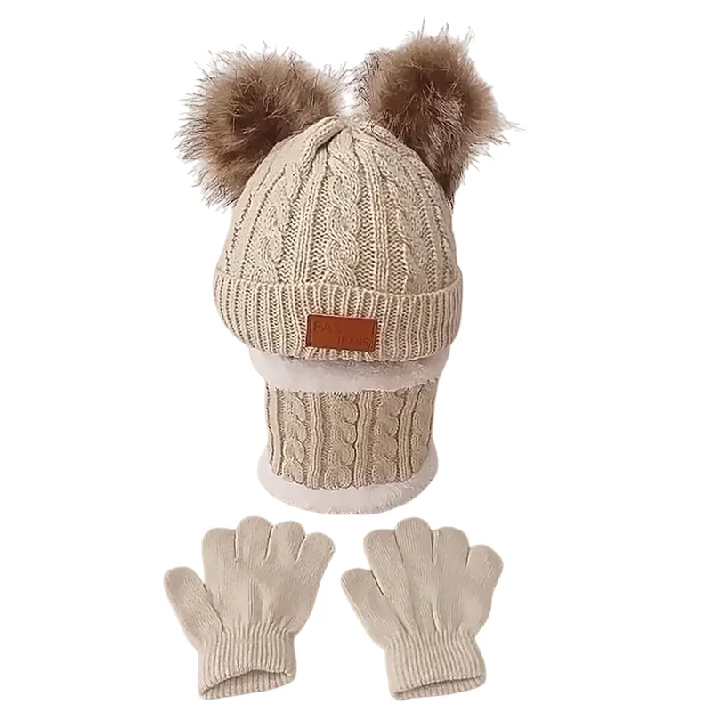 MILANCEL Conjunto de invierno para bebé con gorro, bufanda y guantes - imagen 5