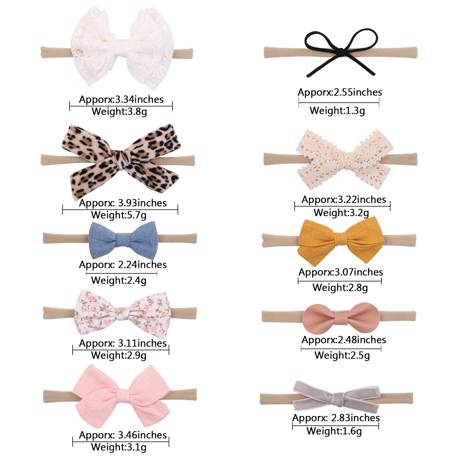 Diadema de flores de encaje para niñas con lazo de terciopelo - imagen 3