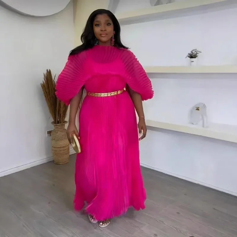 Vestido de maternidad largo plisado blanco para fotos formales - imagen 5