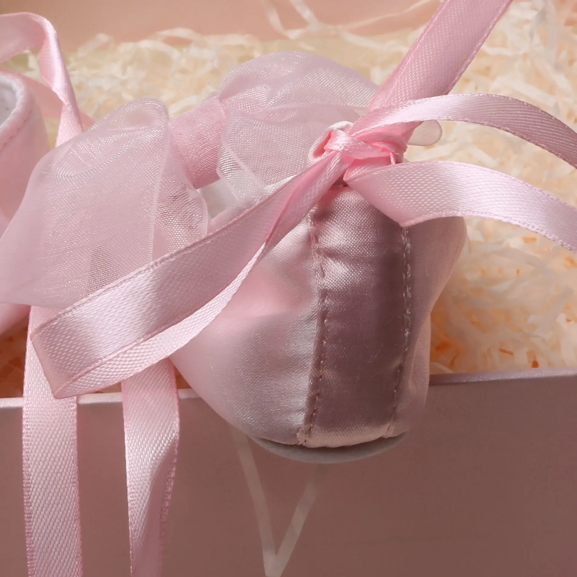 Zapatos de niña suela blanda antideslizante rosa con cinta satén - imagen 3