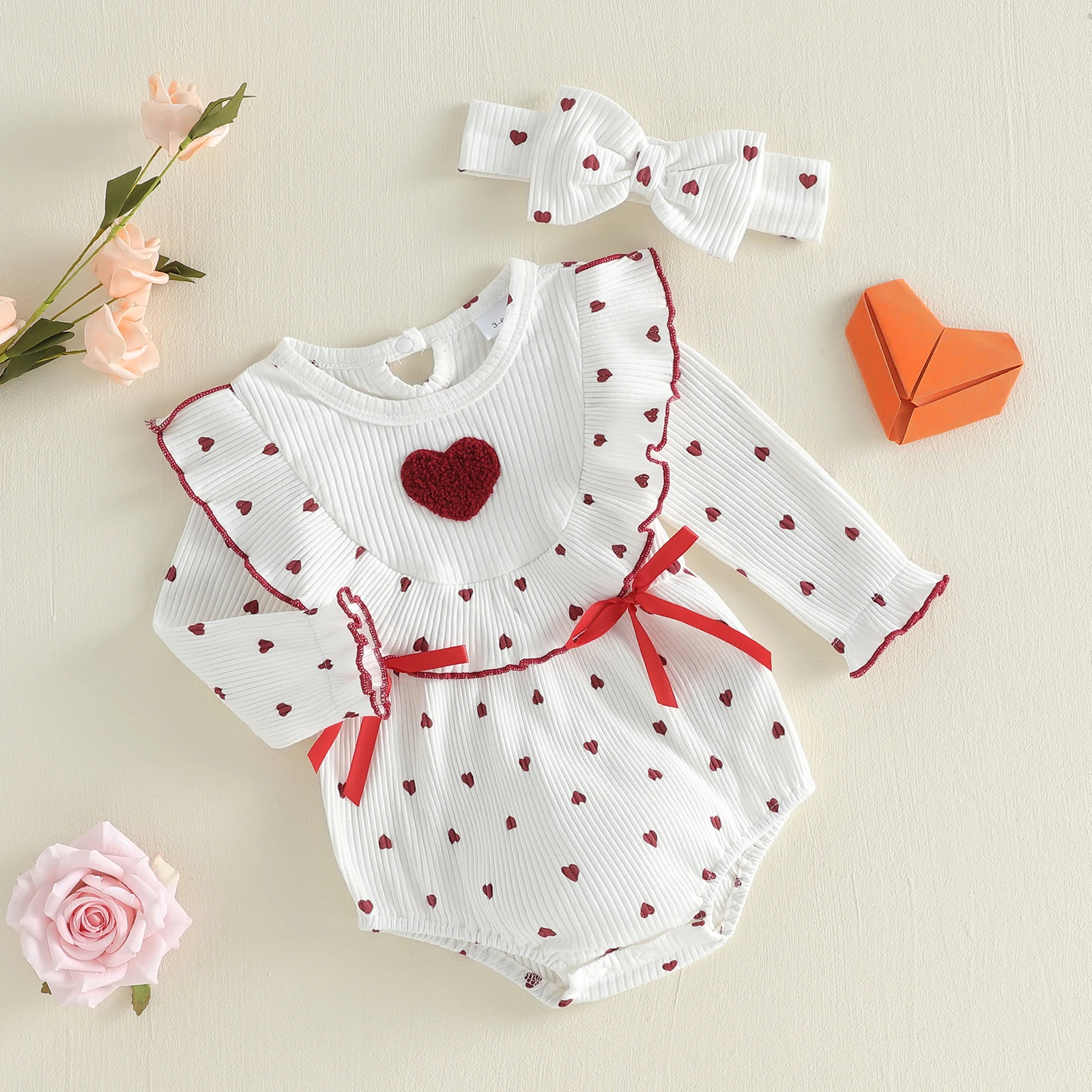Conjunto San Valentín con corazones para niña - imagen 5
