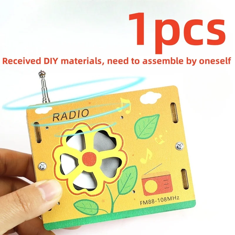 Kit de radio FM DIY de madera con antena retráctil