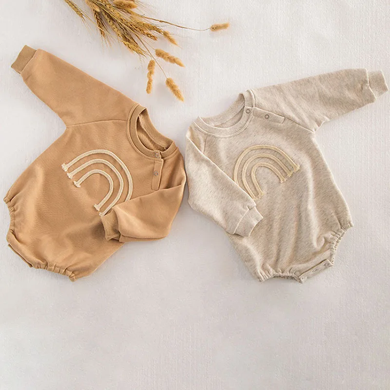 Milancel Body de primavera para bebé niña – Arcoíris holgado y fino - imagen 5