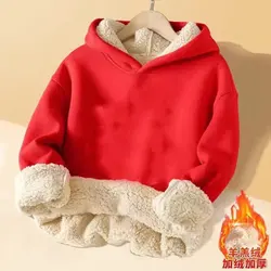 Sudadera acolchada con capucha para niños y niñas, abrigo de invierno