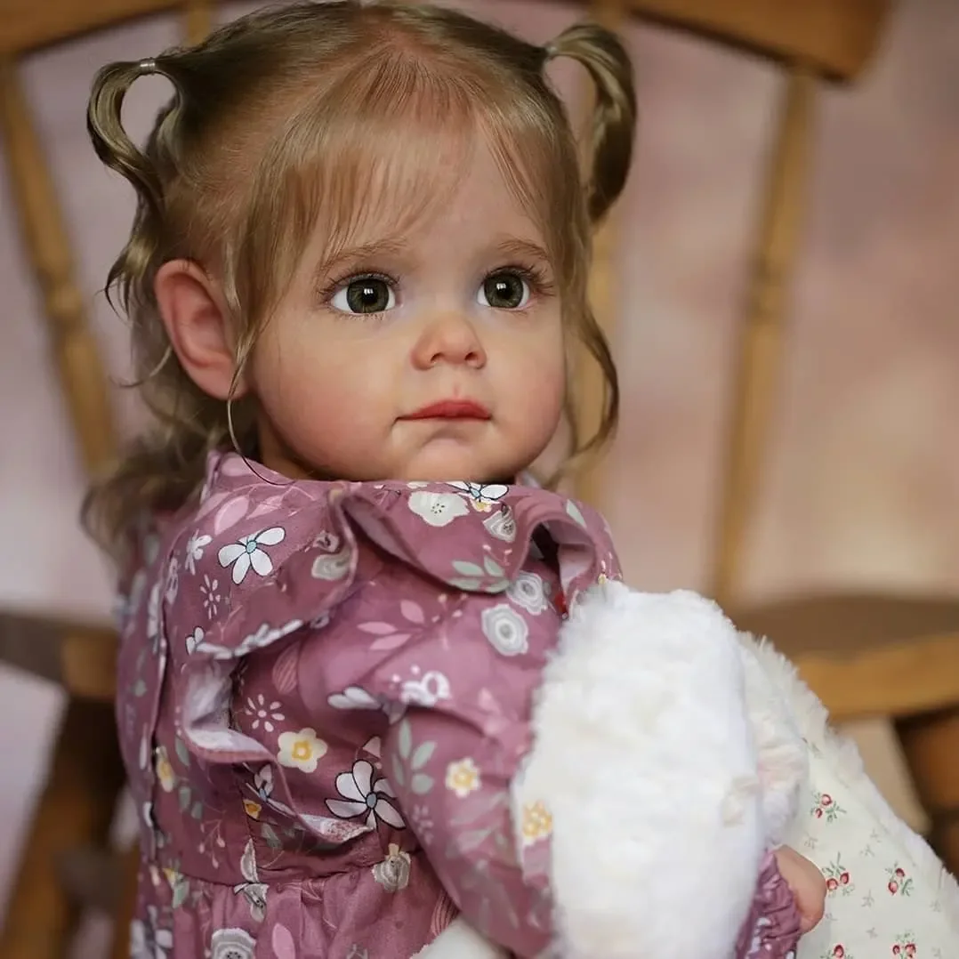 Muñeca reborn Maggie recién nacida artesanal de pelo enraizado 3D - imagen 5