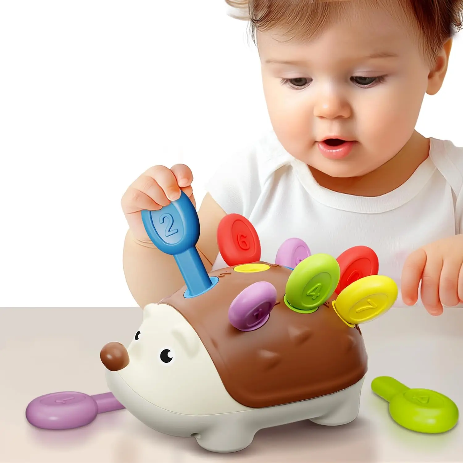 Juguetes sensoriales Montessori de erizo para motricidad fina - imagen 5
