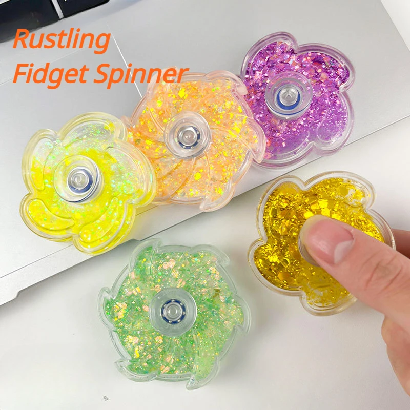 Spinner pétalo colorido con lentejuelas