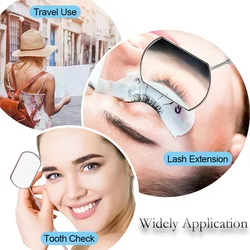 Vvocci espejo grande de acero inoxidable para maquillaje y boca
