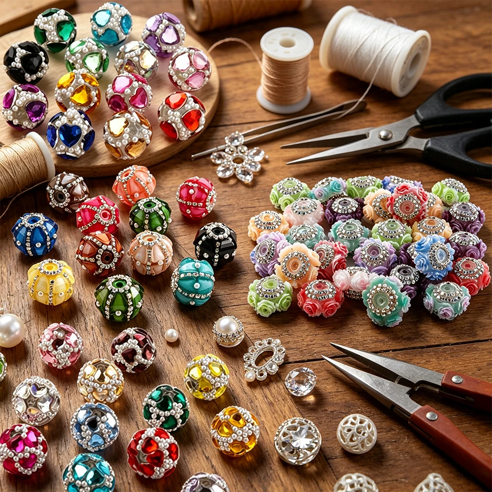 Abalorios de acrílico con diamantes de imitación para manualidades - imagen 3