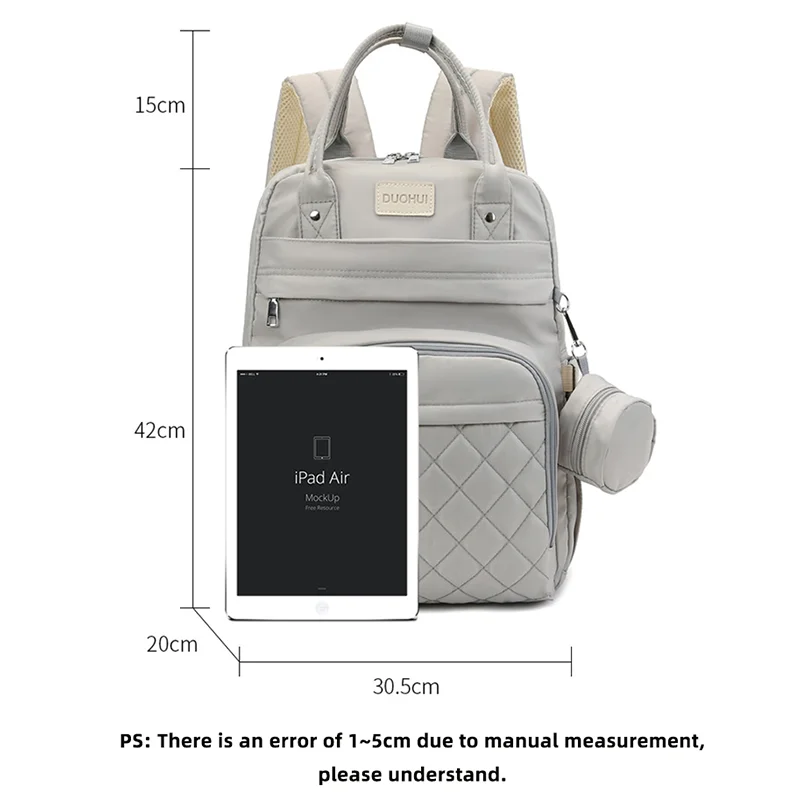 Mochila maternity PANGDUBE con cambiador y bolsa para chupete - imagen 3
