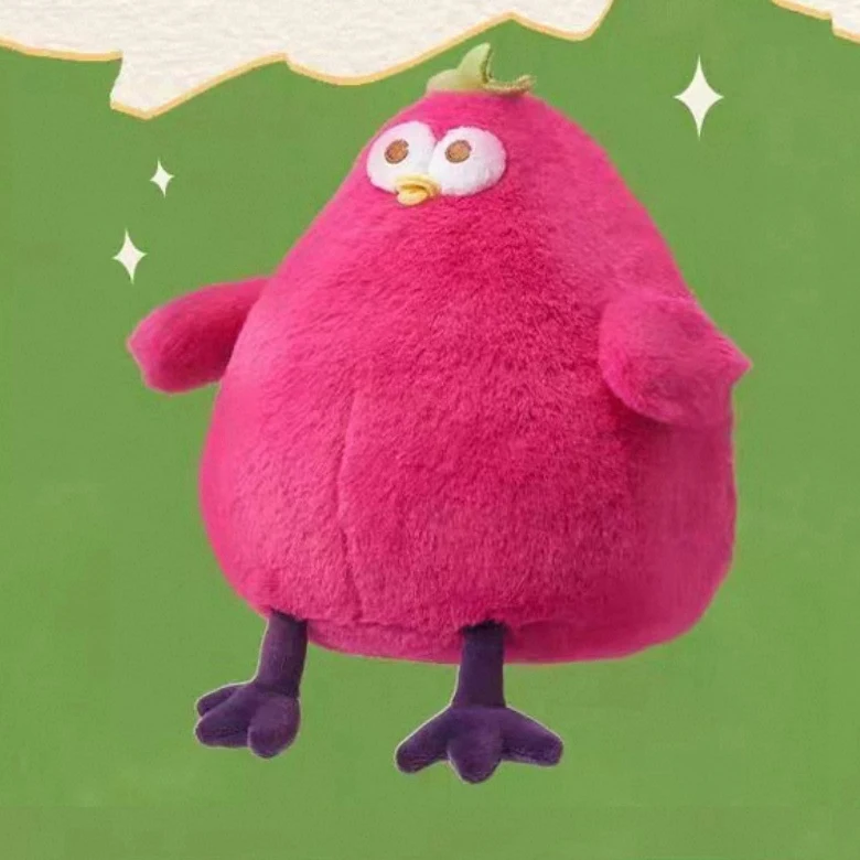 Peluche de pollo con motivo tomate, juguete almohada infantil - imagen 3