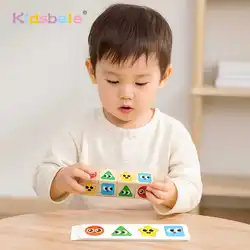 Bloques de construcción giratorios Montessori con animales de madera