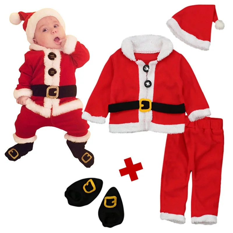 Conjunto navideño para bebé con abrigo y pantalón cálido - imagen 5