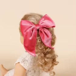 Lazo terciopelo con clip para niña – Accesorio infantil