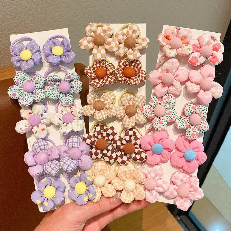Coleteros elásticos de flores para bebé niña – peinado sin enredos - imagen 3