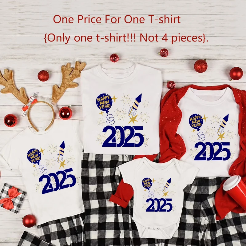 Conjunto familiar Año Nuevo 2025: camisa niño y mono bebé a juego - imagen 2