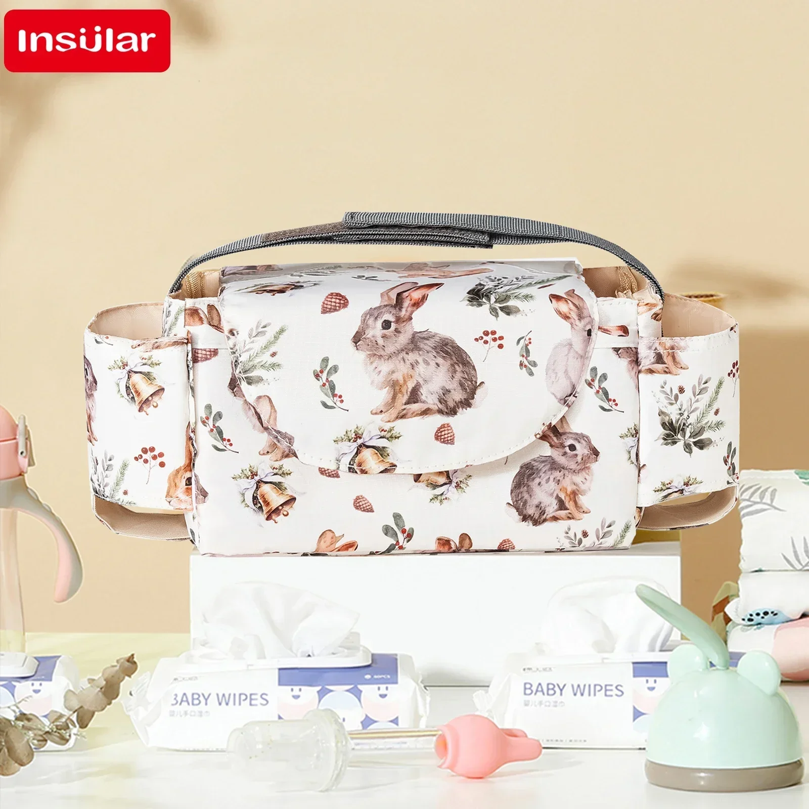 Bolsa para cochecito impermeable pañales de viaje fácil de limpiar - imagen 4