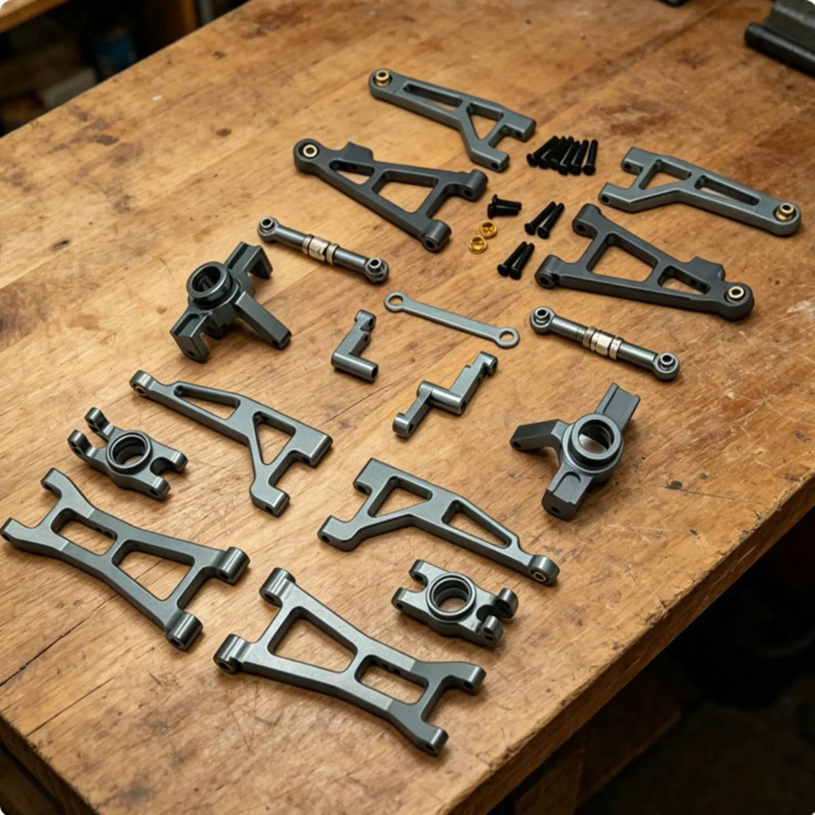 Kit de chasis metálico para coche RC resistente de montaje - imagen 4