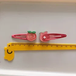 Clip infantil pelo fruta melocotón fresa tierno diseño creativo suave