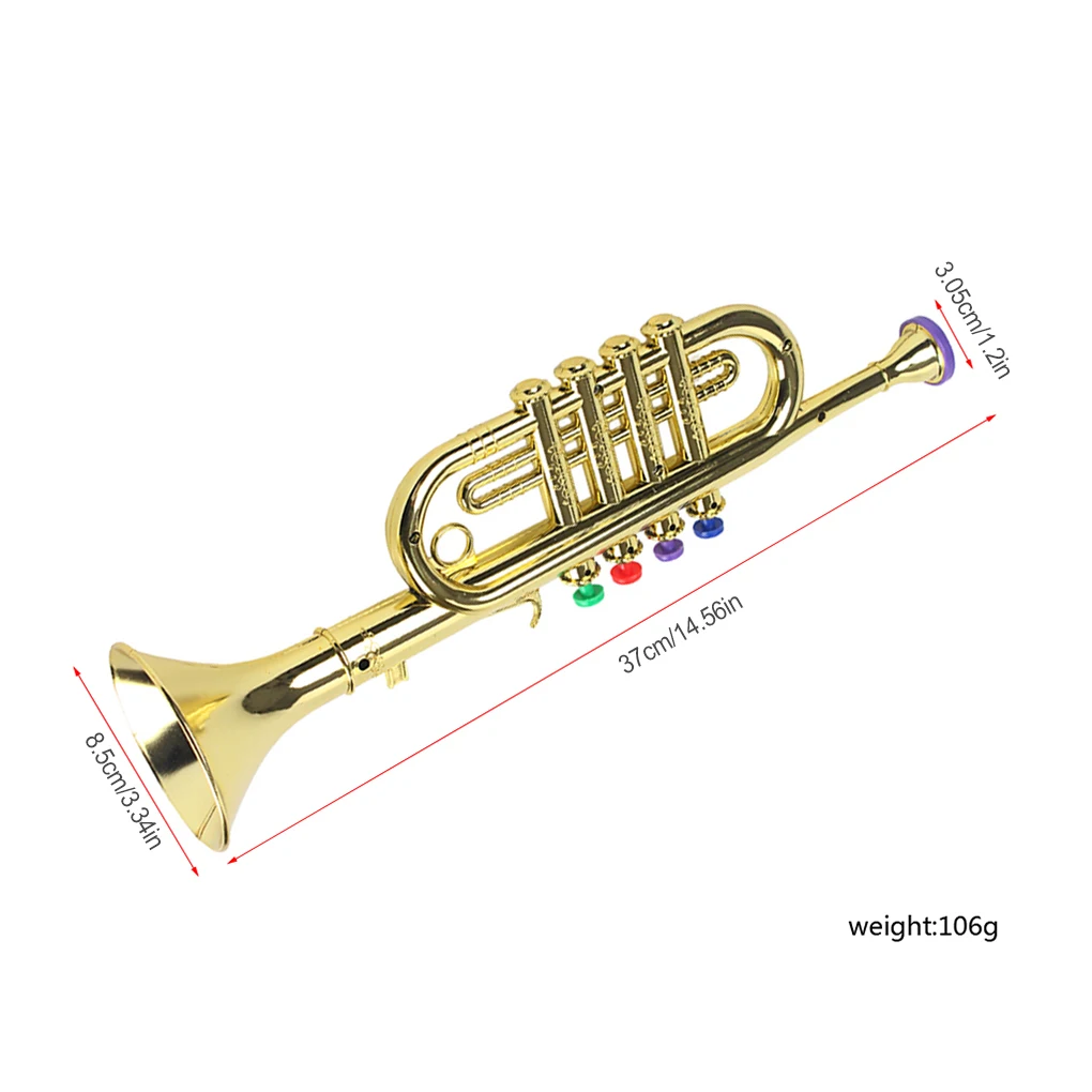 Trompeta infantil de aprendizaje sin rebabas, juguete musical - imagen 4