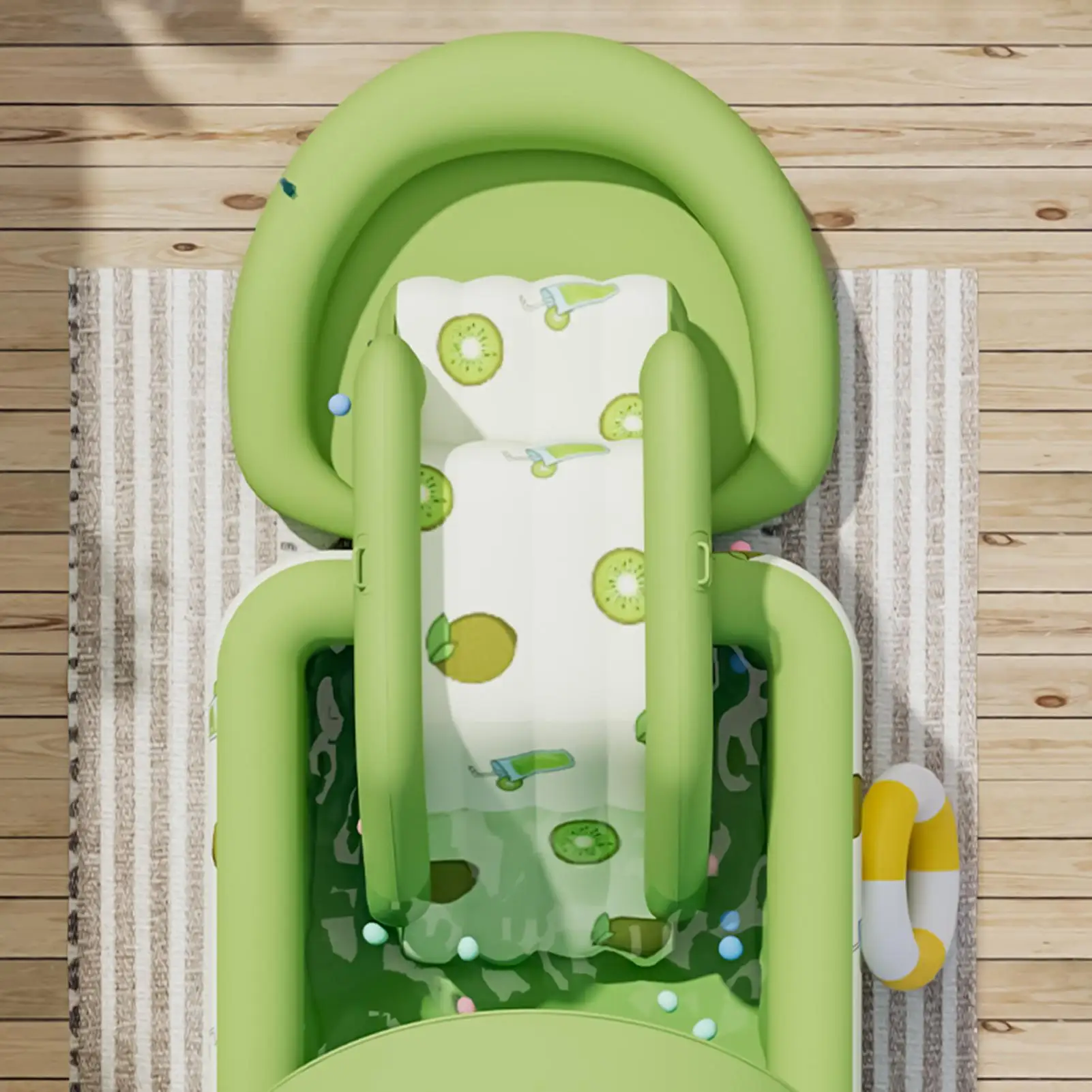 Tobogán inflable listo para inflar y usar