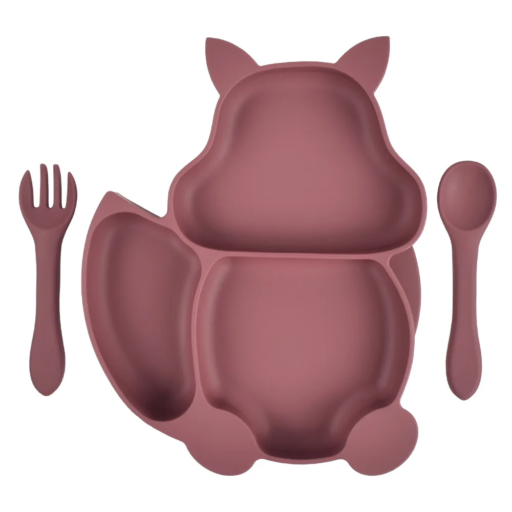 Set de alimentación para bebé: babero de silicona, plato con ventosa y cubiertos - imagen 3