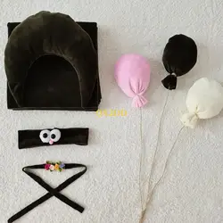 Diadema y cojín para fotos de bebé recién nacido