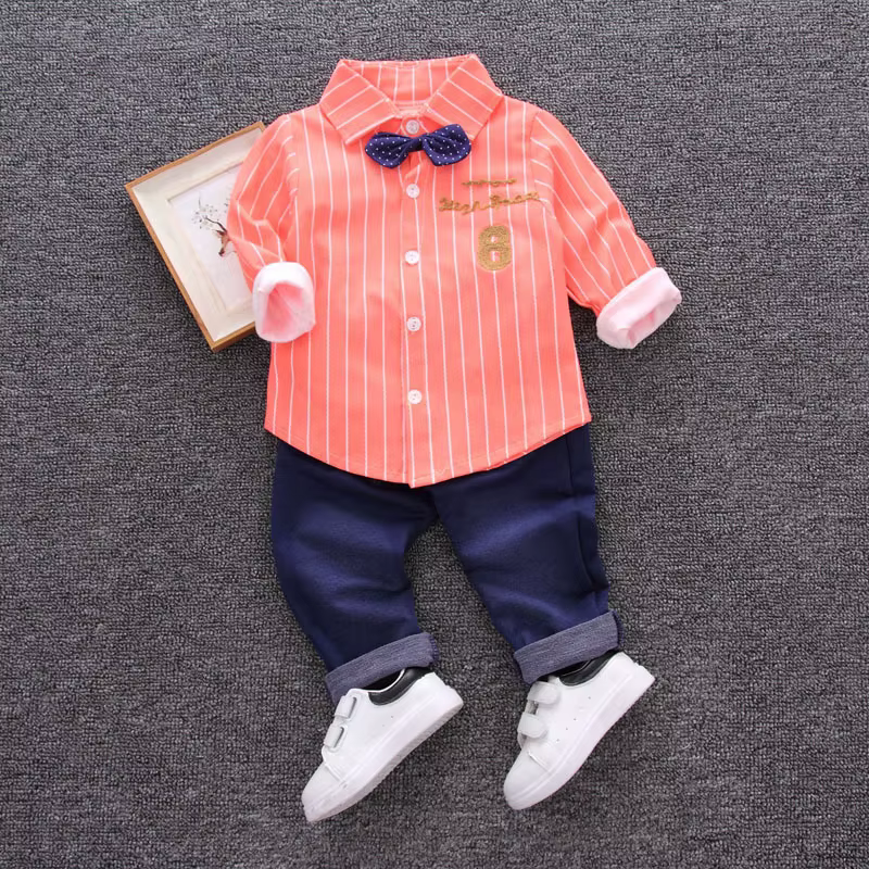 Conjunto de ropa de bebé para primavera y otoño – Camisa y pantalones - imagen 5