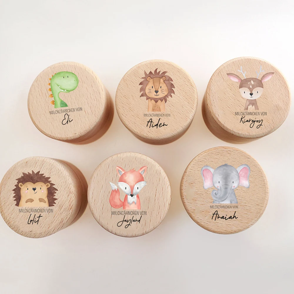 Caja infantil para dientes del bebé personalizada con nombre y regalo