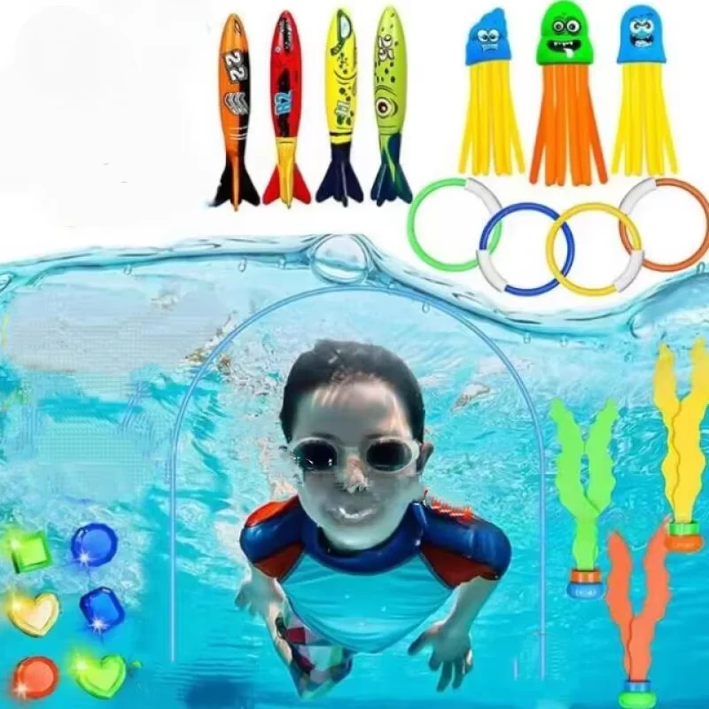Juguetes de agua para niños – Set buceo piscina con tesoro sumergible