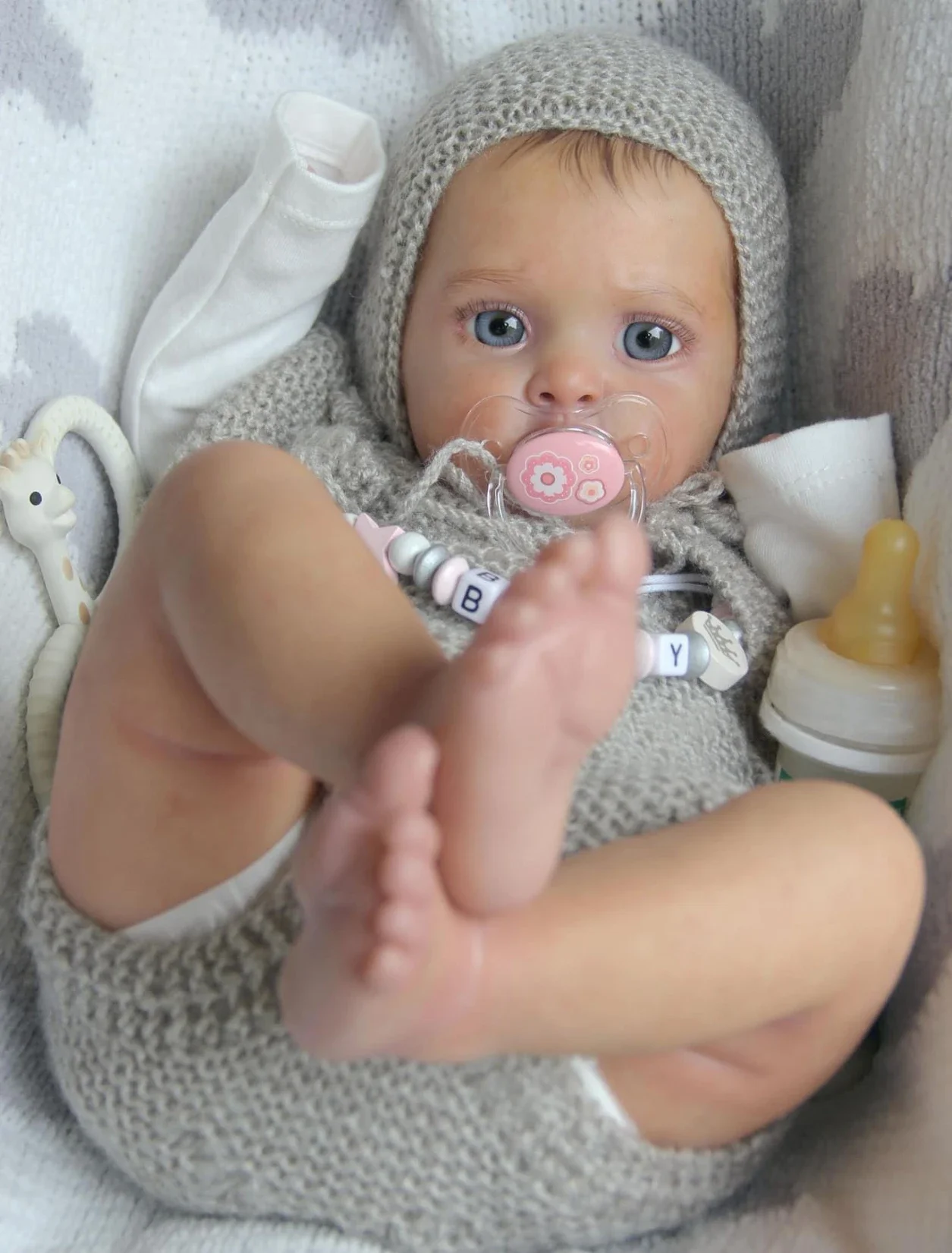 NPK Muñeca bebé reborn Jocy recién nacida hecha a mano realista - imagen 2