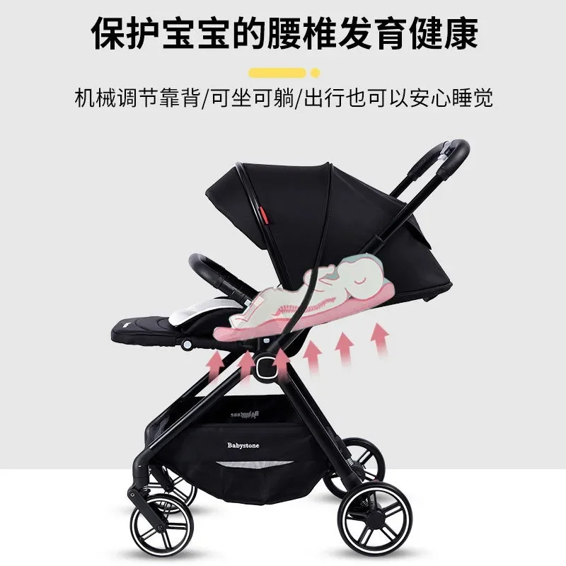 Cochecito de bebé plegable y reversible con capazo-hamaca ergonómico - imagen 4