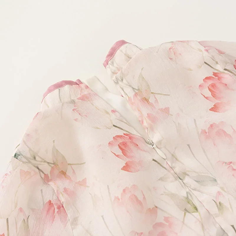 Conjunto de verano para niña de dos piezas con estampado floral - imagen 4