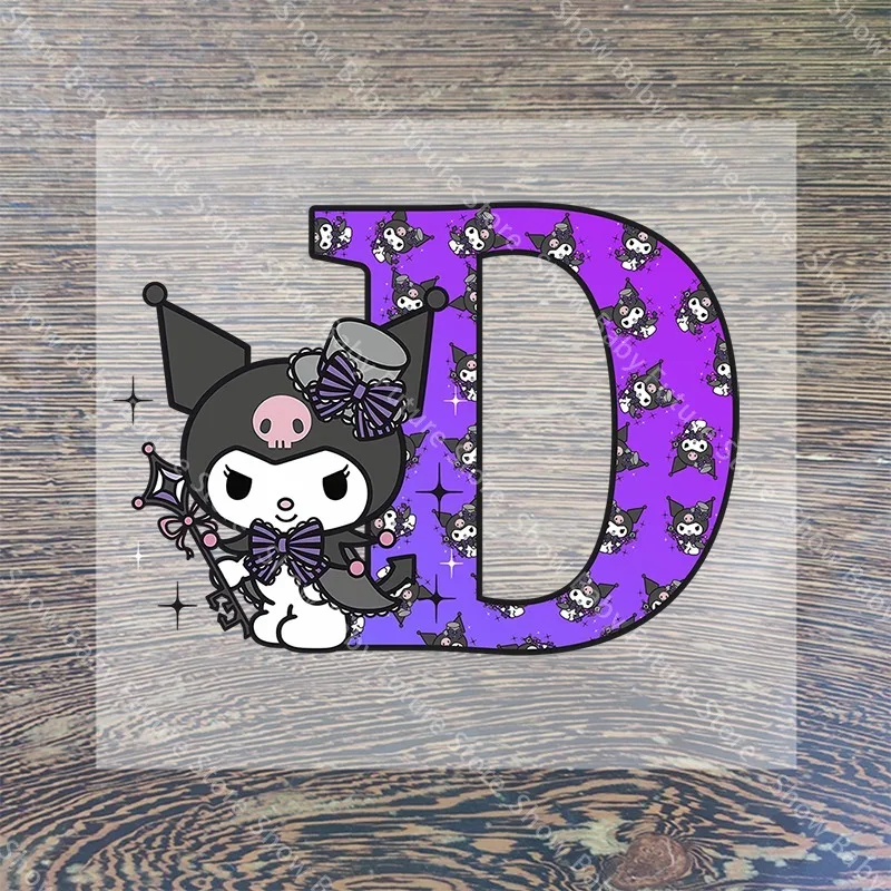 Parche termoadhesivo Kuromi de letras y leopardo para ropa - imagen 2