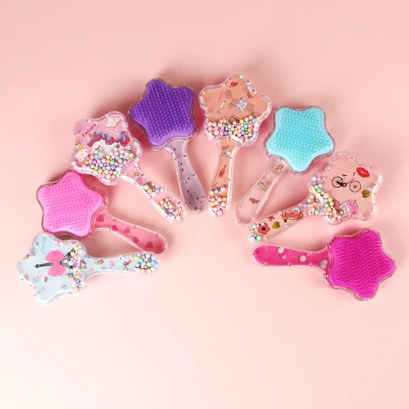 Cepillo de pelo infantil vintage para niño y niña - Mango grande - imagen 2